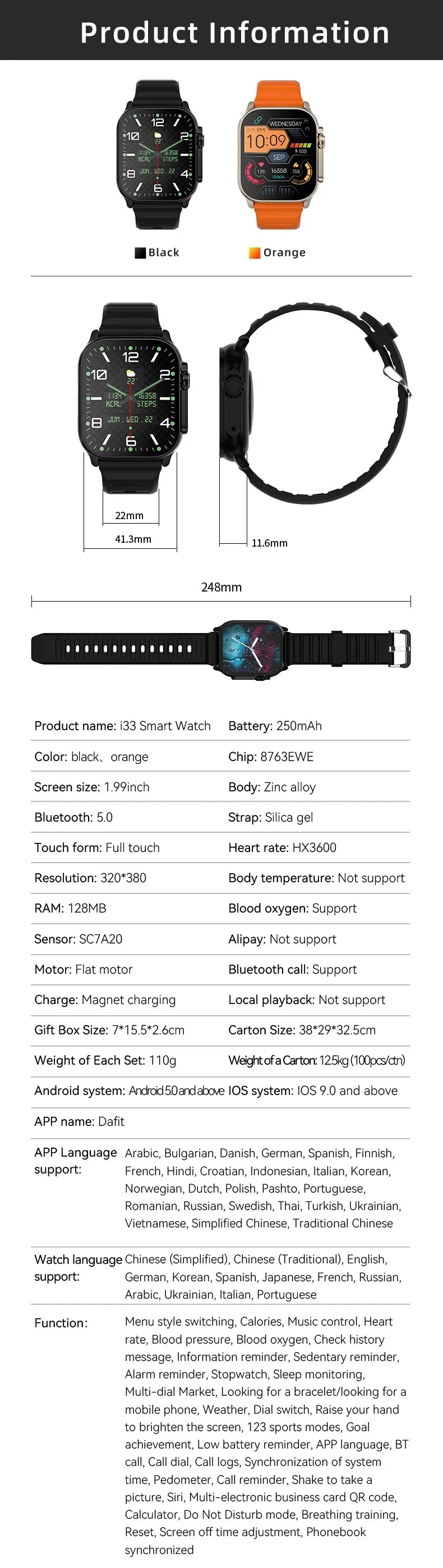 2025 T900 Ultra 2 Smart Watch Men 49mm Series 8 2.3 "AMOLED Screen NFC Compass Waterproof For Apple Watch IWO Ultra 8 Smartwatch
