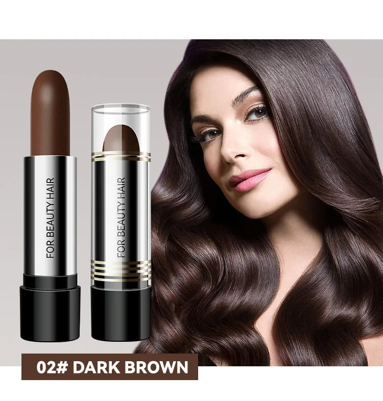Black and Brown One-off Temporary Hair Coloring Covered White Hairs Hairline Disposable Lipstick Hair Dye Stick Smear Type Dye