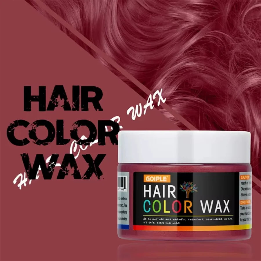 GOIPLE DIY Hairs Dyed Mud Hair Colour Wax Easy To Wash Long Lasting Dye for Eyebrow Beards Coloring Temporary Hair Colour Cream