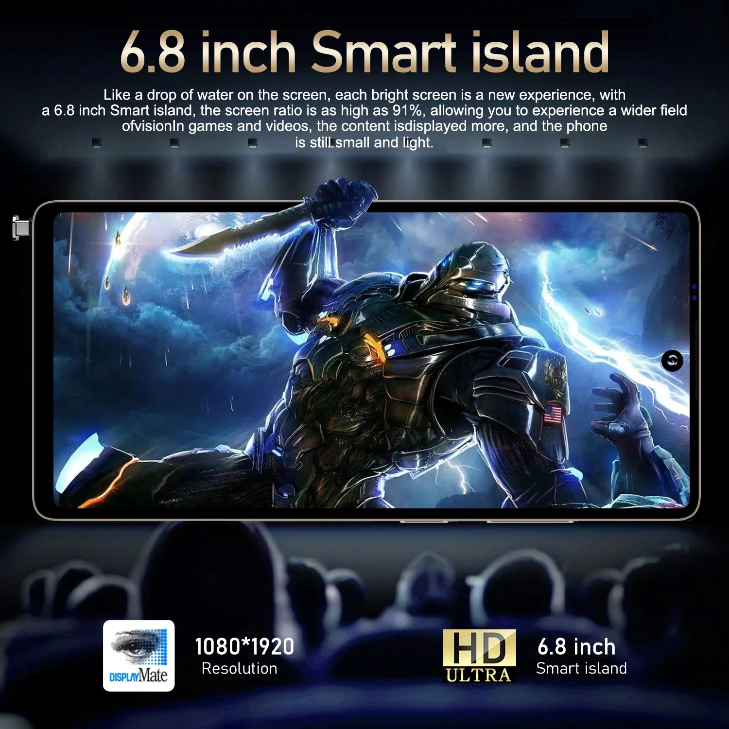 FUFFI S25 Pro Smartphone 5G Cellphones Android 12,6.8 inch Screen,12+512GB,24+48MP Mobile phone 5800mAh Google Play Store,Phone