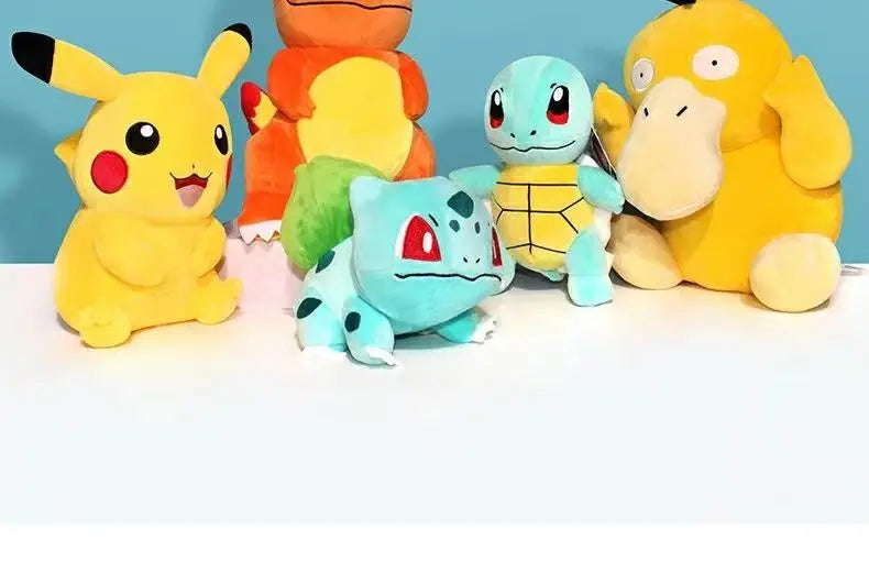 Anime Pokemon Plush Toys Charmander Bulbasaur Squirtle Pikachu Plush  Stuffed Animal Toy Pokemon Doll Kids Gift