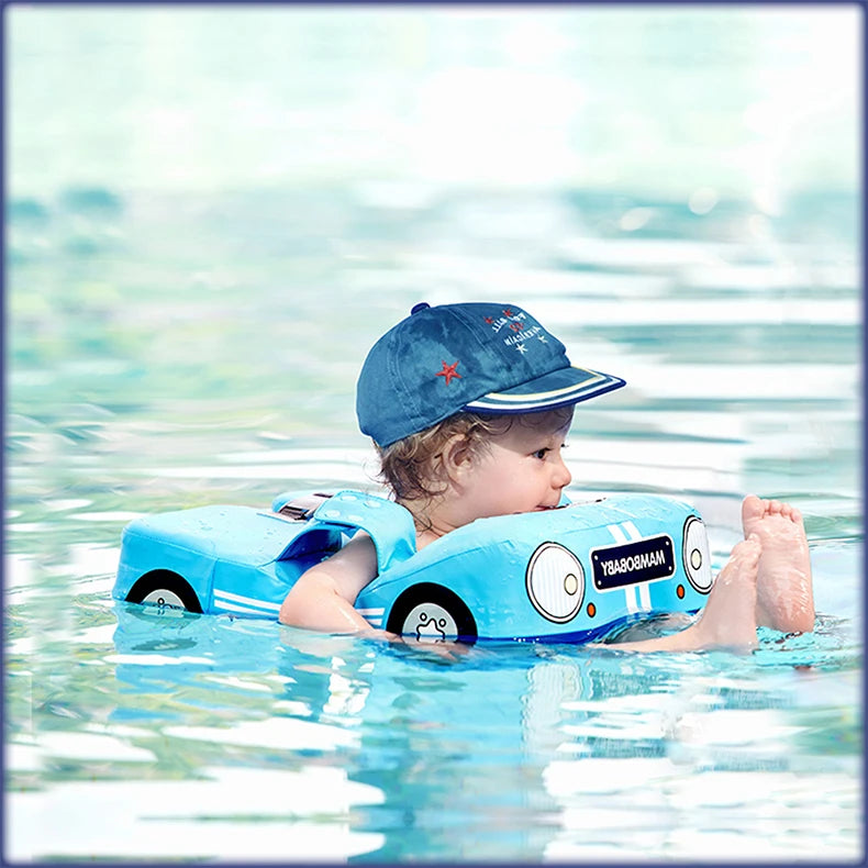 Mambobaby VIP Dropshipping Non-Inflatable Baby  Floats with Canopy  Underarm Swimming  Floater Spa Buoy Trainer Suppliers