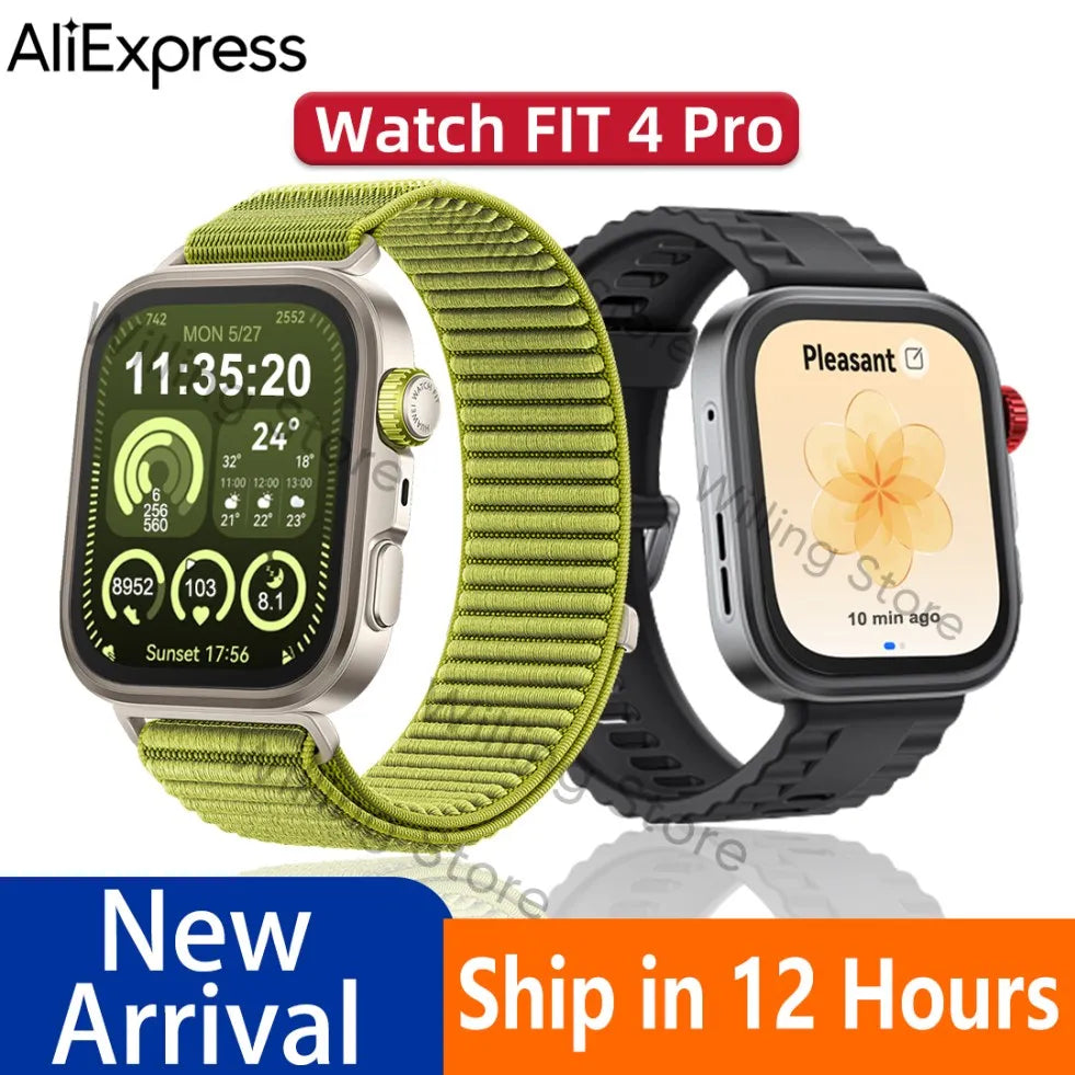 HUAWEI Watch Fit 4 Pro Smartwatch,1.82 inch AMOLED Display,Sapphire Glass,ECG,Heatrate Tracking,compatible with iOS and Android