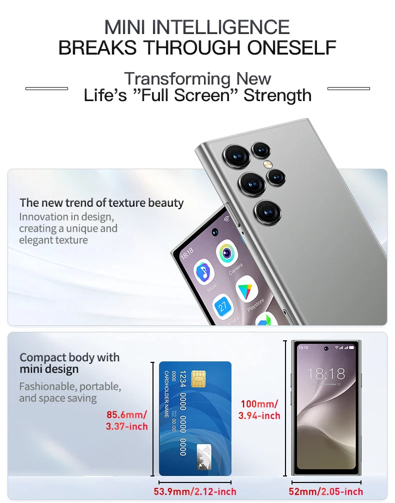 New Arrivals ONEMYTH S25 Pro Mini 3G Smartphone 4.0 Inch Full Screen Display 2000mAh 2GB RAM 16GB ROM Dual SIM With Play Store