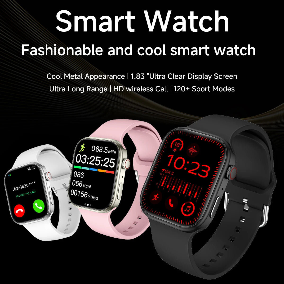 NEW Global Smartwatch For Apple Watch 1.83 Screen Multi Sport Mode Wireless Bluetooth Call Heart Rate Monitor For Men Women