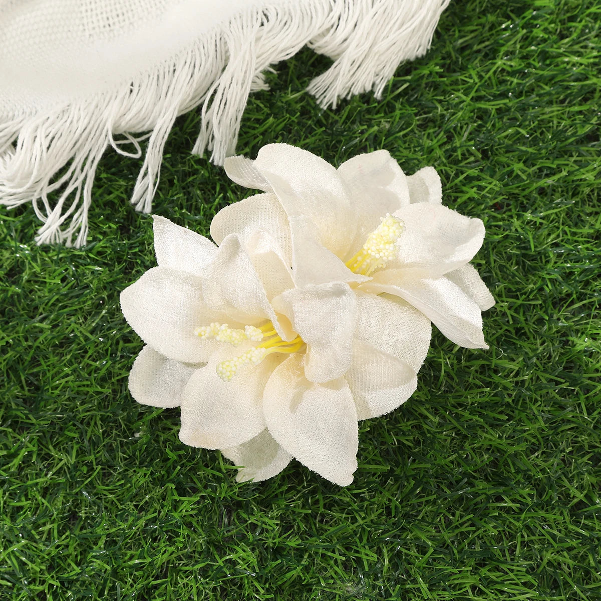 Orchid Flowers Hair Clips Bohemian Small Hairpin Bridal Barrette Beach Wedding Flower Women Holiday Hair Clip Hair Accessories