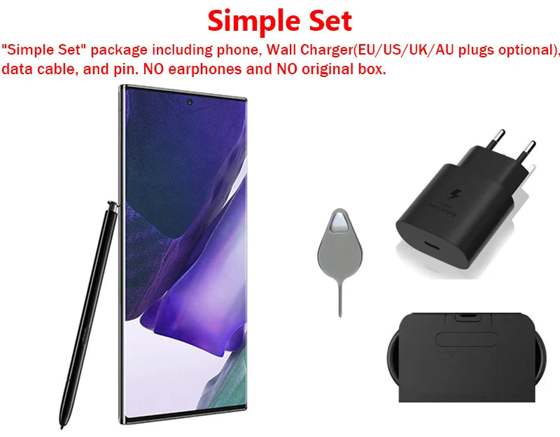 Samsung Galaxy Note 20 Ultra 5G N986U1 6.9" 12GB RAM 128/512GB Octa Core Snapdragon NFC Original Unlocked Android Mobile Phone