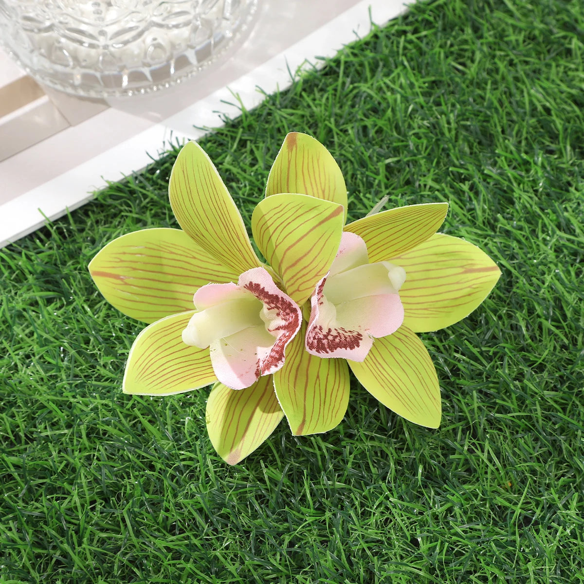 Orchid Flowers Hair Clips Bohemian Small Hairpin Bridal Barrette Beach Wedding Flower Women Holiday Hair Clip Hair Accessories