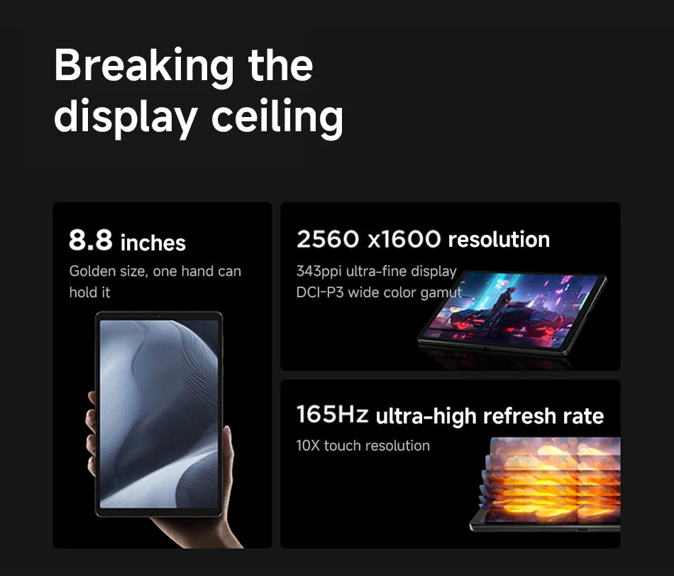 Lenovo Legion Y700 2025 Gaming Tablet 256GB 512GB ROM Snapdragon 8 Gen 3 8.8" 165Hz Display 6550mAh 68W Charging Android Tab