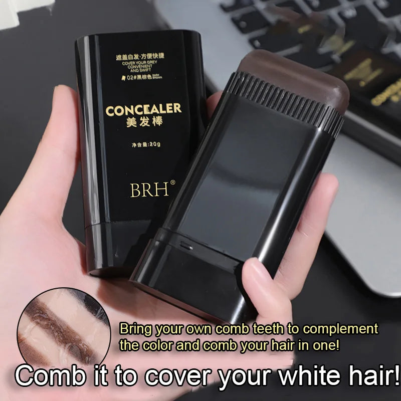 3 Colors Hair Stick, Gray Hair Covering Artifact No Color Loss Disposable Hair Dye Stick Hair Roots Hair Dyeing and Color
