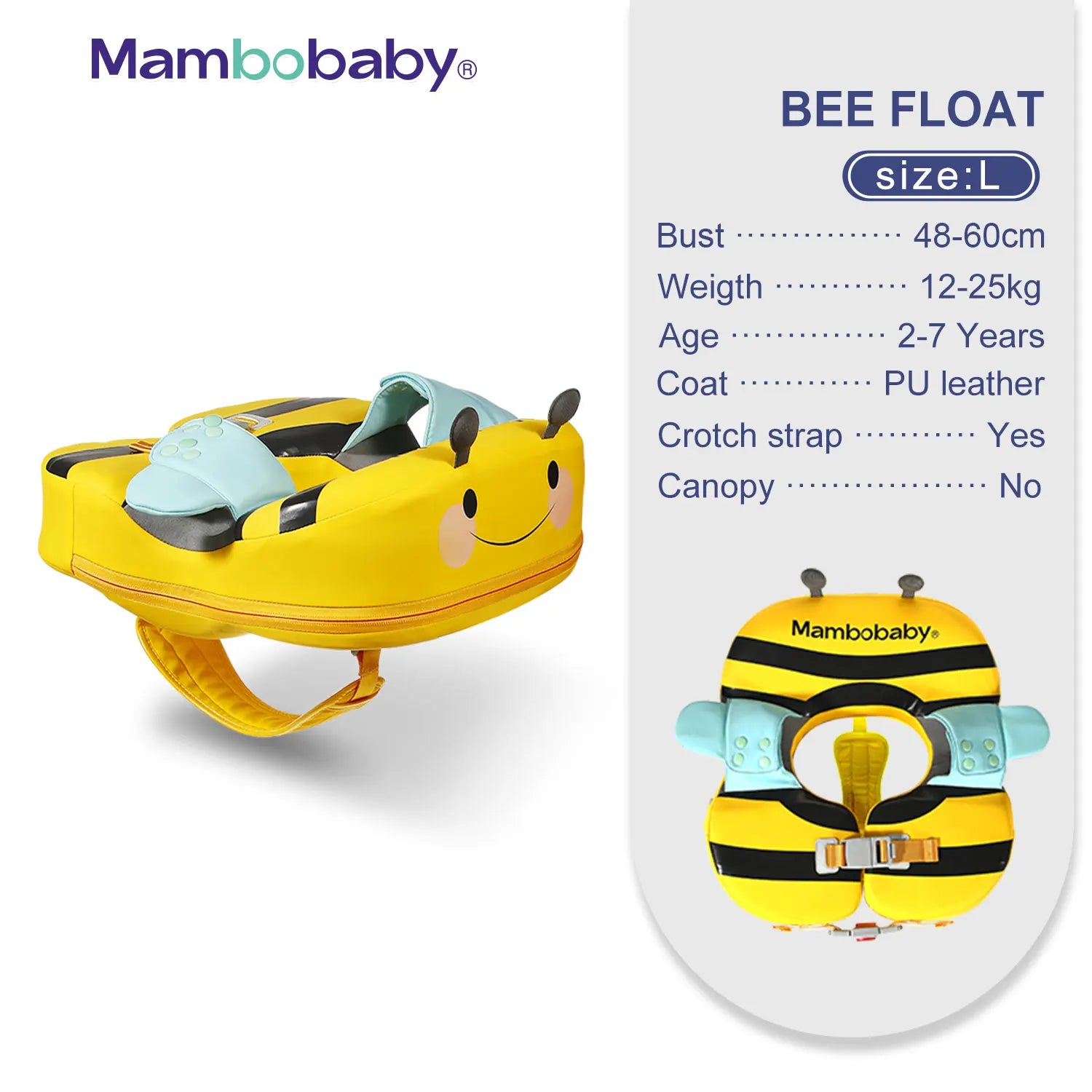 Mambobaby VIP Dropshipping Non-Inflatable Baby  Floats with Canopy  Underarm Swimming  Floater Spa Buoy Trainer Suppliers