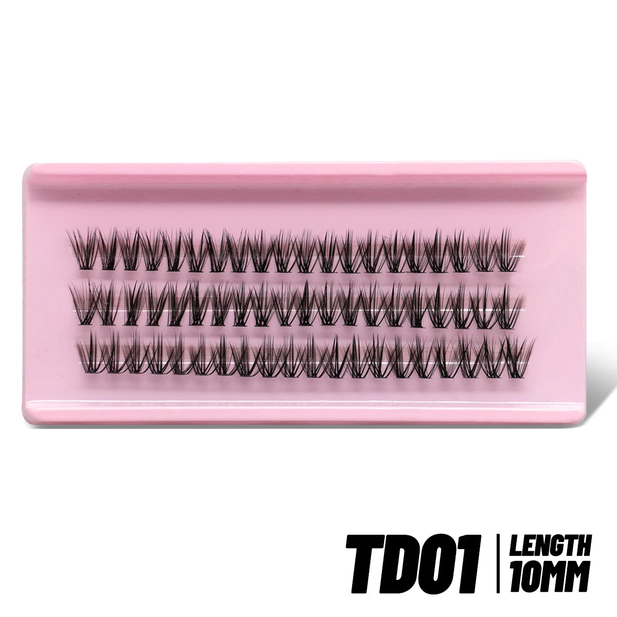 GROINNEYA DIY Lash Clusters Set Mixed Tray Lashes Kit Fluffy Individual Lashes Extension with Lash Bond and Seal At Home Makeup