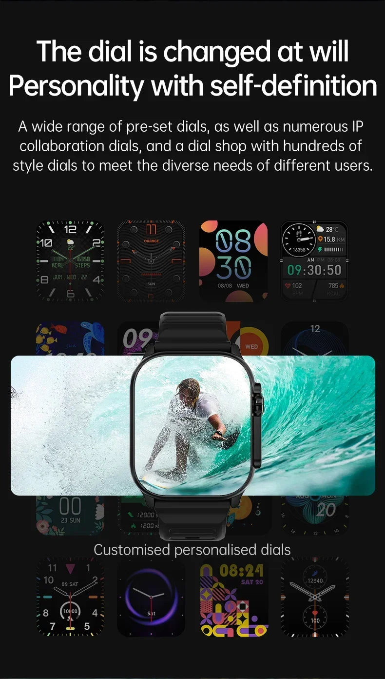 2025 T900 Ultra 2 Smart Watch Men 49mm Series 8 2.3 "AMOLED Screen NFC Compass Waterproof For Apple Watch IWO Ultra 8 Smartwatch