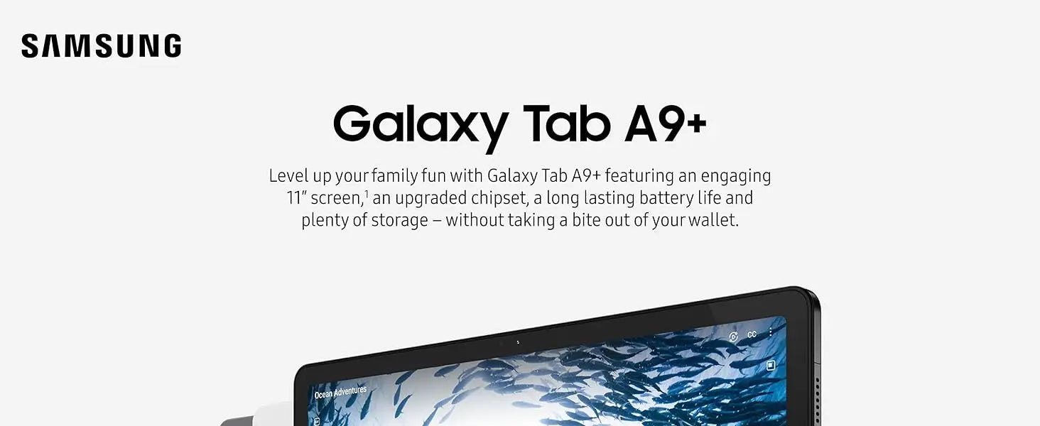 SAMSUNG Galaxy Tab A9 plus Tablet 11” 4+64GB Android Tablet, 2.2GHz, 1.8GHZ  A9+ Tablo Quad Speakers,Slim  X210 WiFi Vision