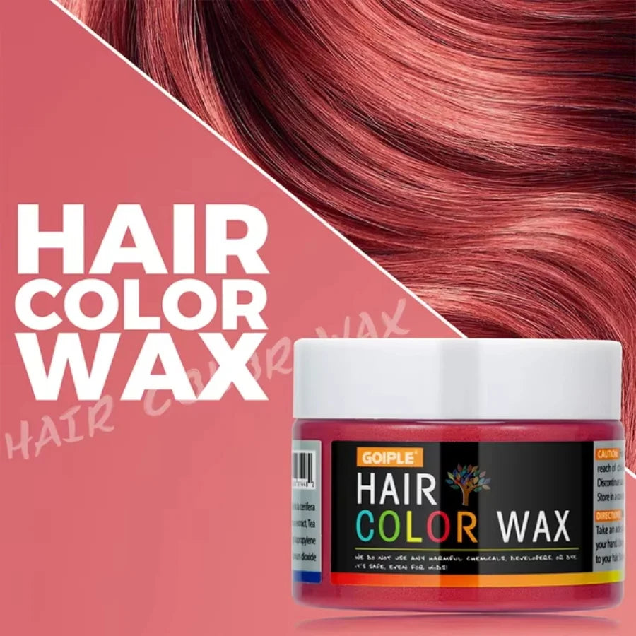 GOIPLE DIY Hairs Dyed Mud Hair Colour Wax Easy To Wash Long Lasting Dye for Eyebrow Beards Coloring Temporary Hair Colour Cream