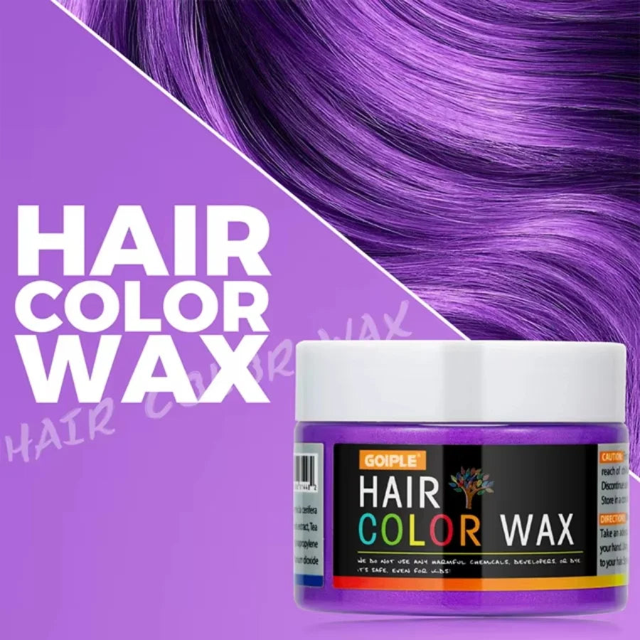 GOIPLE DIY Hairs Dyed Mud Hair Colour Wax Easy To Wash Long Lasting Dye for Eyebrow Beards Coloring Temporary Hair Colour Cream