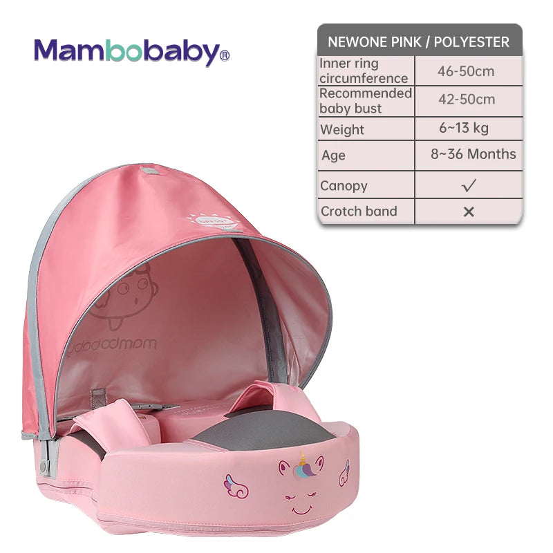 Mambobaby VIP Dropshipping Non-Inflatable Baby  Floats with Canopy  Underarm Swimming  Floater Spa Buoy Trainer Suppliers