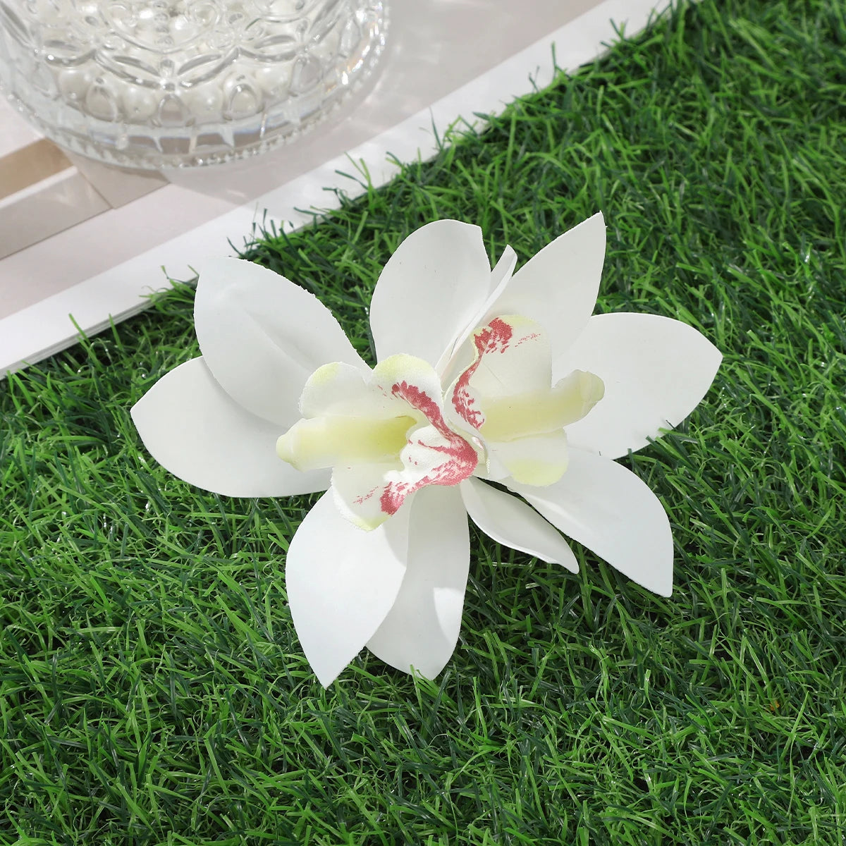Orchid Flowers Hair Clips Bohemian Small Hairpin Bridal Barrette Beach Wedding Flower Women Holiday Hair Clip Hair Accessories