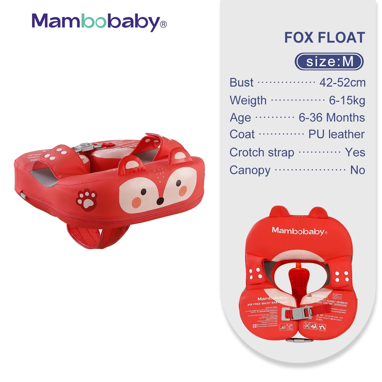 Mambobaby VIP Dropshipping Non-Inflatable Baby  Floats with Canopy  Underarm Swimming  Floater Spa Buoy Trainer Suppliers