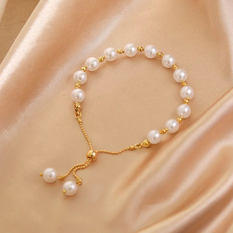 2024 New Korea New Fashion Letter D Star Simple Vintage Pendant Bracelet Woman Stainless Steel Bracelet Luxury Original Jewelry
