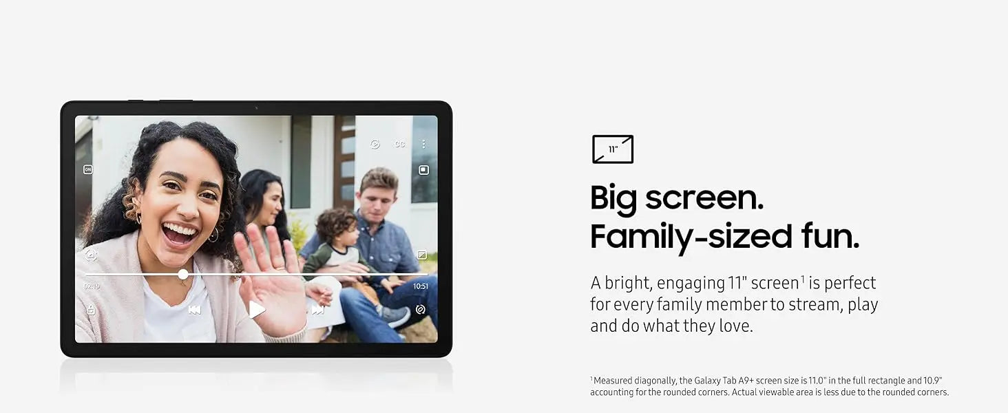 SAMSUNG Galaxy Tab A9+ Tablet 11” 4GB+64GB Android Tablet, 2.2GHz Octa-core, TFT 90 Hz LCD Display,Slim, Light, Durable Design