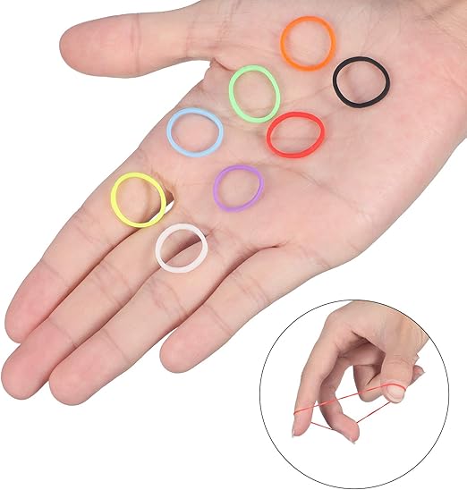 United Fashion 1000 Pack Mini Rubber Bands Elastic Hair Bands Soft Hair Ties with Box for Children Hair Braiding Hair Wedding Hairstyle (10 Colors)