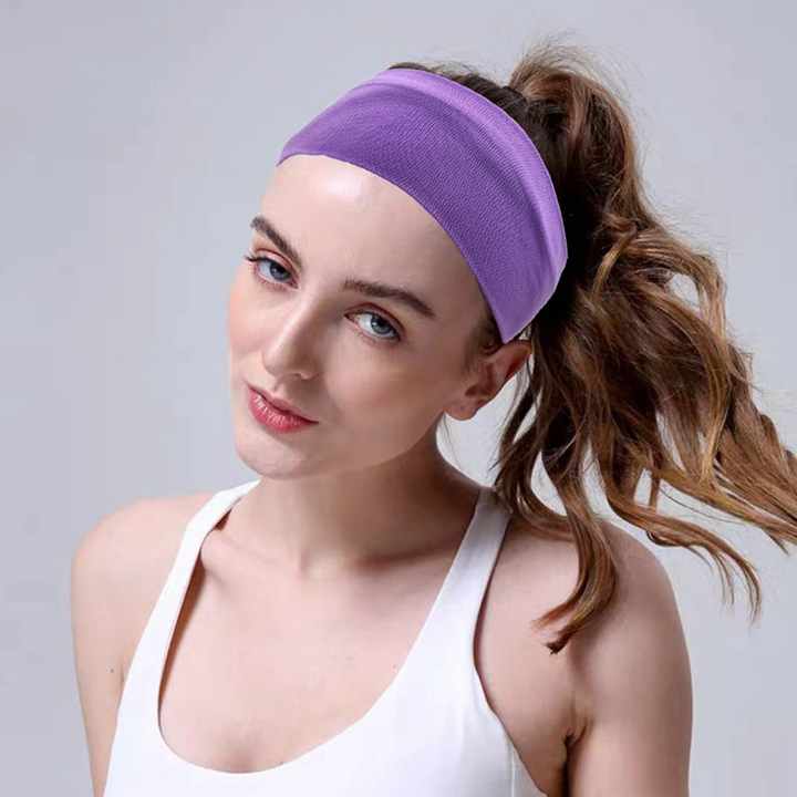 Headbands 12Pcs Mix Colours for Women, Non Slip Soft Cotton Sport Elastic Hairbands for Girls, Women, And Men Thin Summer Headband, Soft Cotton Hair Bands for Yoga,