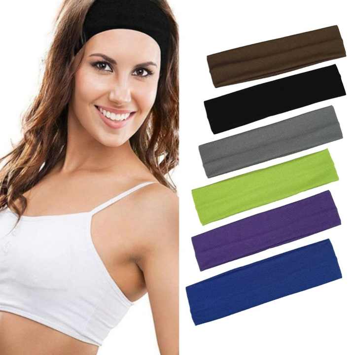 Yoga Headbands Small Size for Women Short Hair Non-Slip Elastic Sweat Hairbands Soft Fabric Hair Bands Workout Yoga Running Sport Thin Hair Wrap for Girls