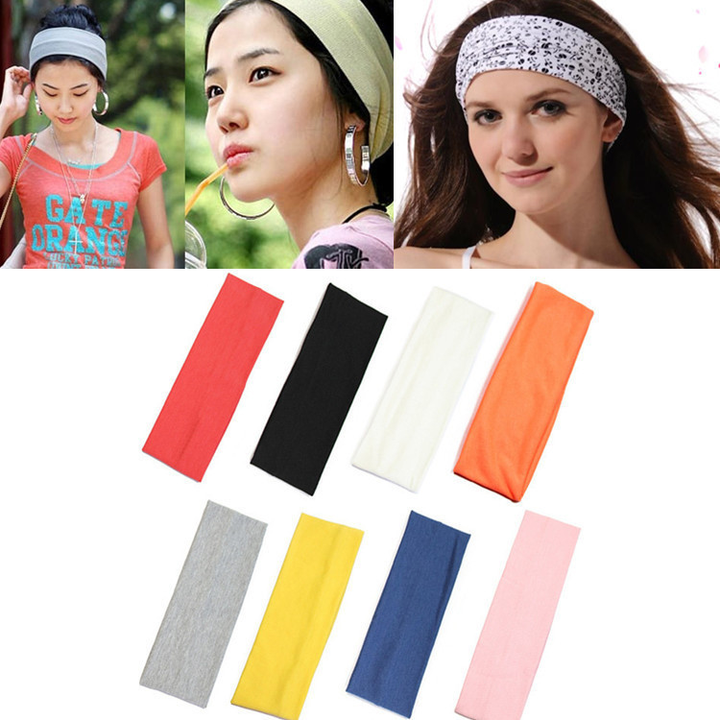 Yoga Headbands Small Size for Women Short Hair Non-Slip Elastic Sweat Hairbands Soft Fabric Hair Bands Workout Yoga Running Sport Thin Hair Wrap for Girls