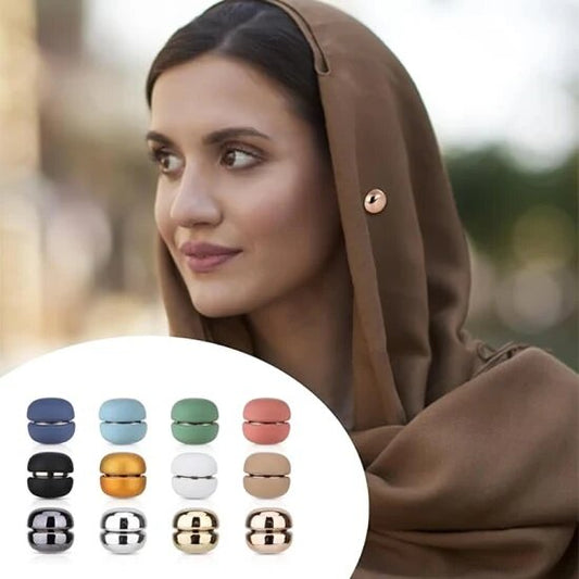 Hijab Magnetic Pins,Strongest Commercial Strength Magnetic Hijab Pins Buttons for Women Multi-Use Colorful Scarf Small Magnetic Hijab 12pcs