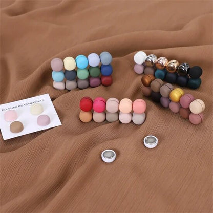 Hijab Magnetic Pins,Strongest Commercial Strength Magnetic Hijab Pins Buttons for Women Multi-Use Colorful Scarf Small Magnetic Hijab 12pcs