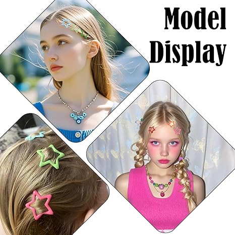United fashion Star Hair Clips,Star Clips Star Snap Hair Clips Metal Hair Barrettes Non Slip Star Hair Clips Star Hair Accessories for Women Girls,Colorful 60PCS