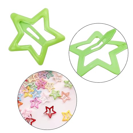 Star Snap Hair Clips Non-slip Toddlers Colorful Cute Lovely Metal Hair Barrettes Hair Accessories for Women Girls 30PCS