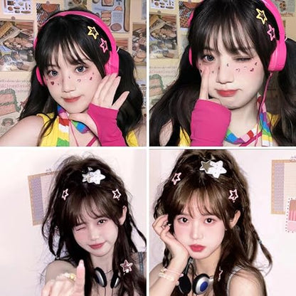 Star Snap Hair Clips Non-slip Toddlers Colorful Cute Lovely Metal Hair Barrettes Hair Accessories for Women Girls 30PCS