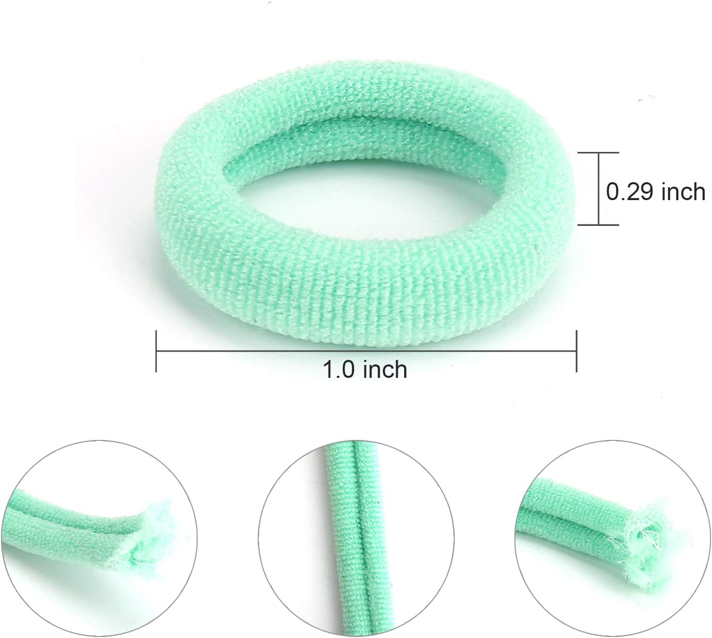 United Fashion Cotton Toddler Hair Ties Pony Tail, Hair Holder , Hair Accessories 100PCS