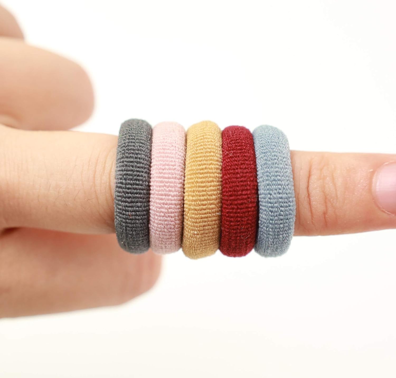 United Fashion Seamless Cotton Hair Bands Elastics Hair Ties Diameter 1 inch Ponytail Holders for Girl Toddler Baby Thin Hair 100Pcs