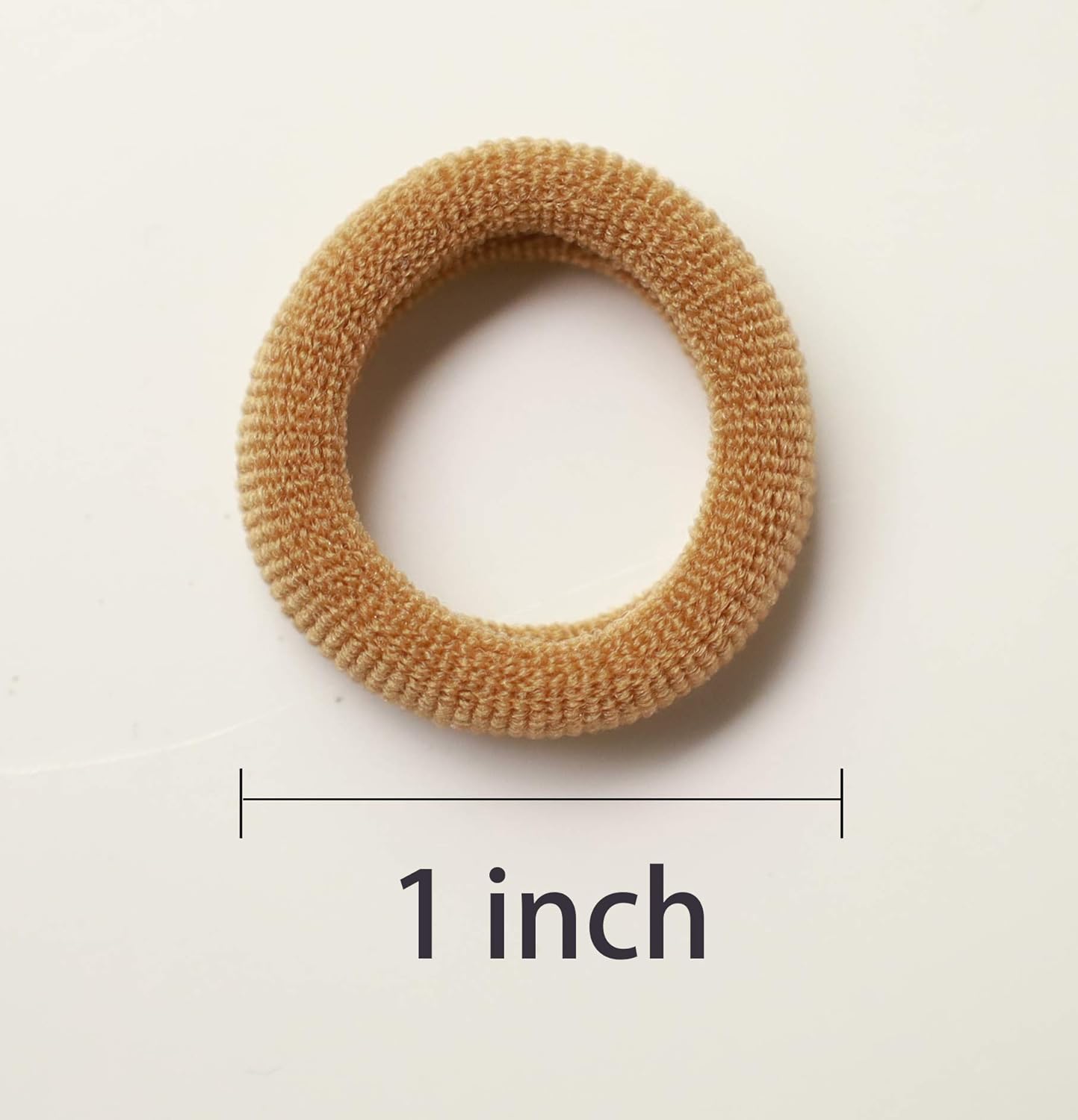 United Fashion Seamless Cotton Hair Bands Elastics Hair Ties Diameter 1 inch Ponytail Holders for Girl Toddler Baby Thin Hair 100Pcs