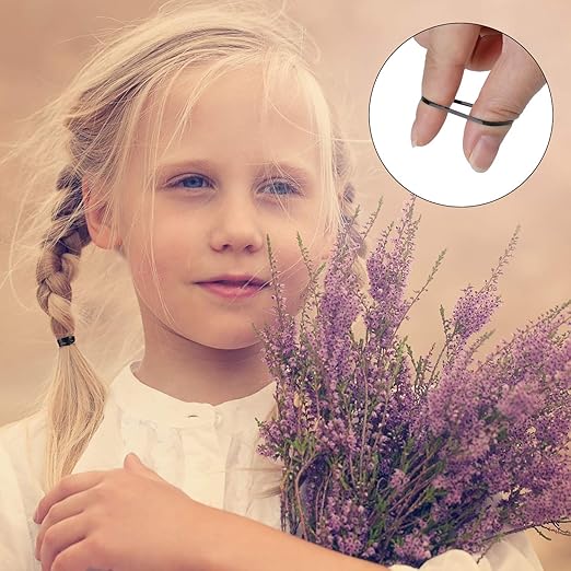 United Fashion Mini Elastic Hair Bobbles, Pack of 1000 Soft Black Rubber Bands with Plastic Box for Baby Girls, Wedding Hairstyle, Small Dreadlocks and More.