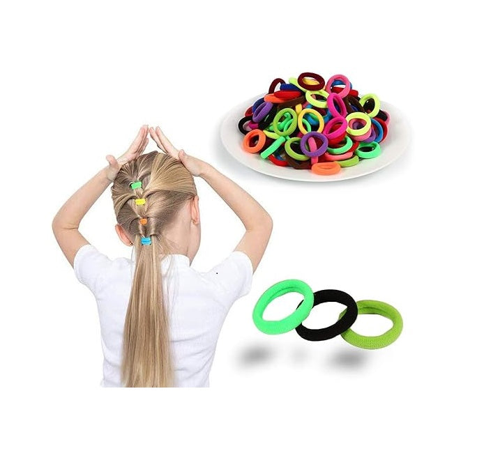 United Fashion 120 Pcs Pack Baby Hair Ties, Cotton Toddler Hair Ties for Girls and Kids, Multicolor Small Seamless Hair Bands Elastic Ponytail Holders(15 Colors).
