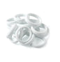 United Fashion 100pcs Nylon Elastic Hair Ties Hair Ties Bands Rope No Crease Elastic Fabric Large Stretch Ouchless Ponytail Holders (White)