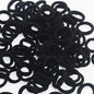 United Fashion 200 Pieces Small Seamless Hair ties, Elastic Hair band, Ponytail Holders for Children and Little Girls’ Hair Accessory (Black)