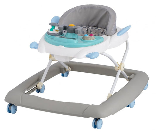 Foldable baby walker with stopper multi colour blue, Grey, pink