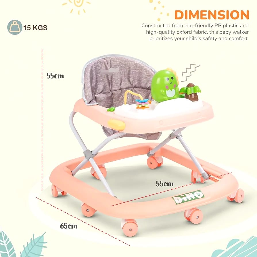 DINO Adventure 3-in-1 Baby Walker with Safety-First Design