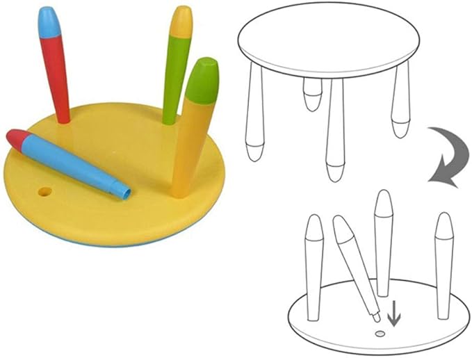 Children'S Table And Chair Set - Plastic Study Desk, Round Dining Table | Household chair (1 TABLE) (2CHAIR)