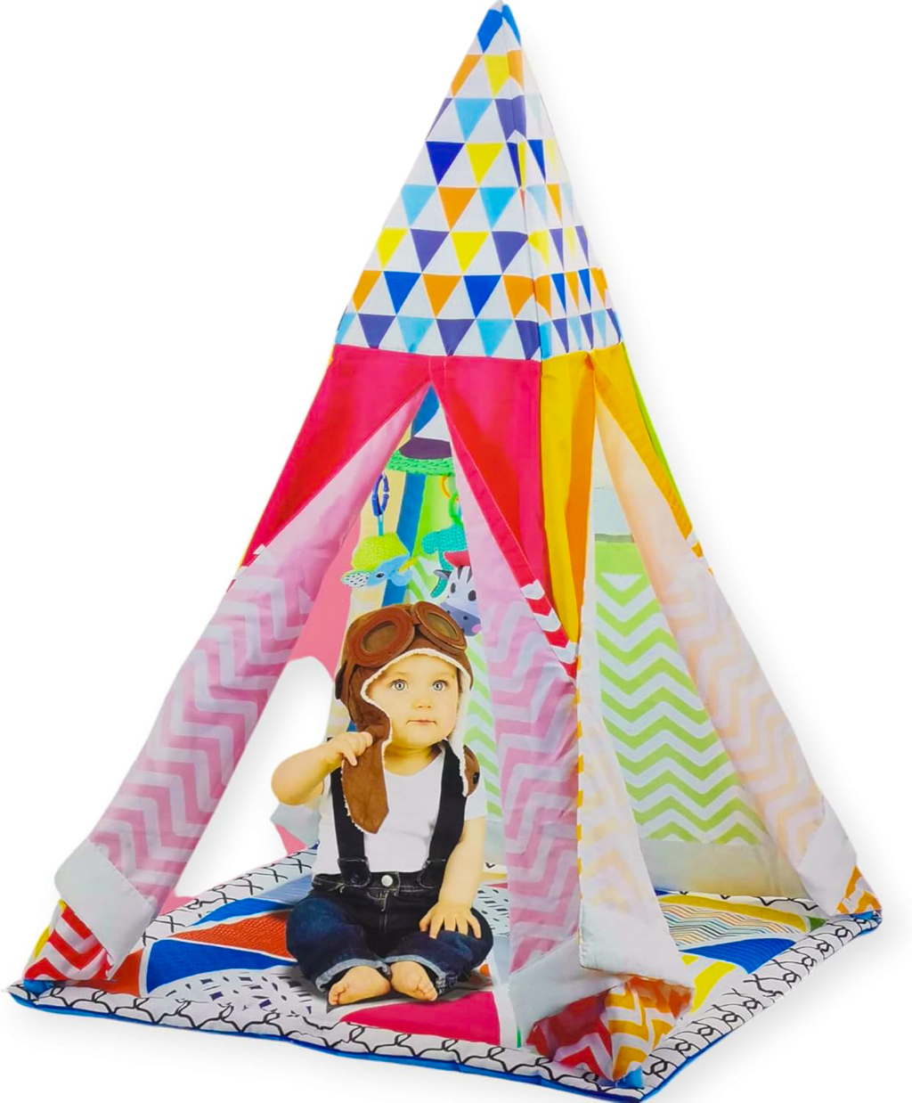 Meying Baby Tent Good Resilience Meying Baby Tent Good Resilience, Multiple uses, baby Fitness, With A small mirror and 4 Hanging Toys