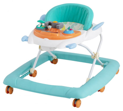 Foldable baby walker with stopper multi colour blue, Grey, pink